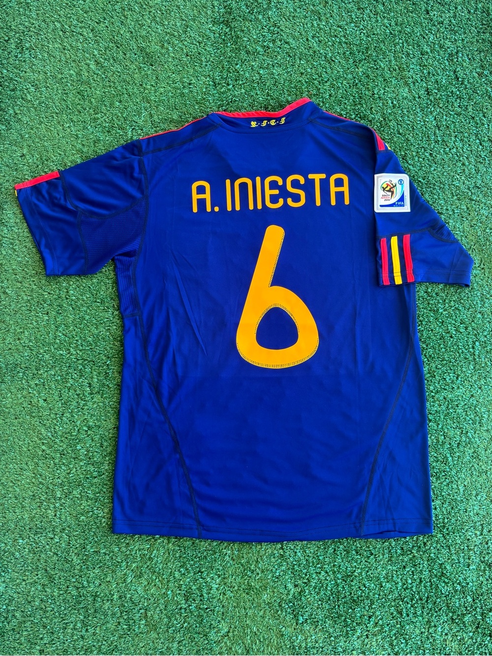 Spain Andres Iniesta 2010 World Cup Final Jersey